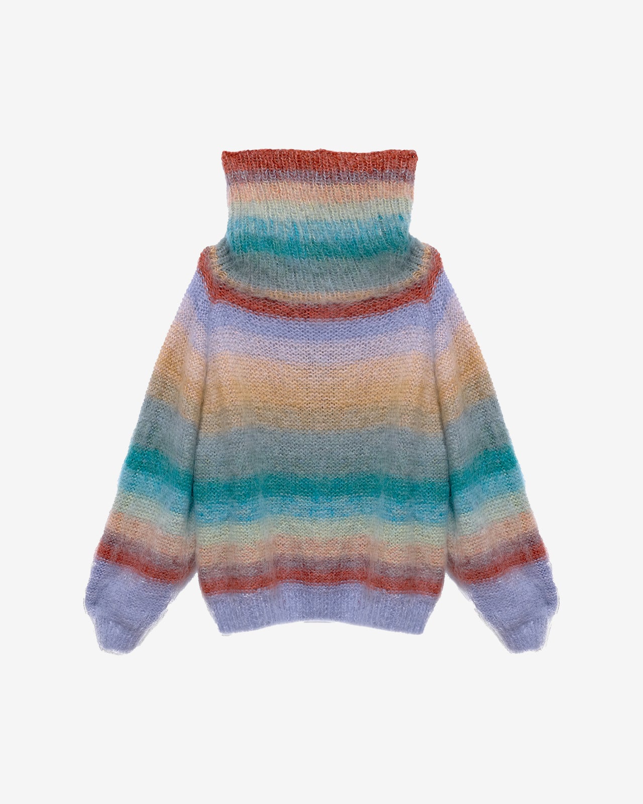 Pull oversize en mohair brossé – Dégradé bleu vert - Pulls & gilets Mes Demoiselles - Image 7
