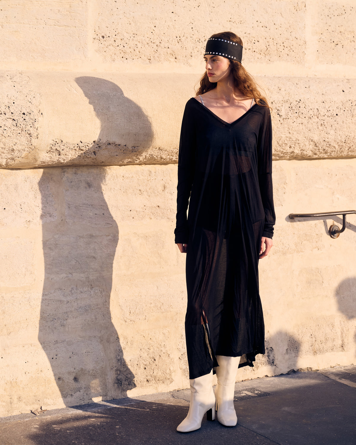 Robe Alb - Noir - Image 1