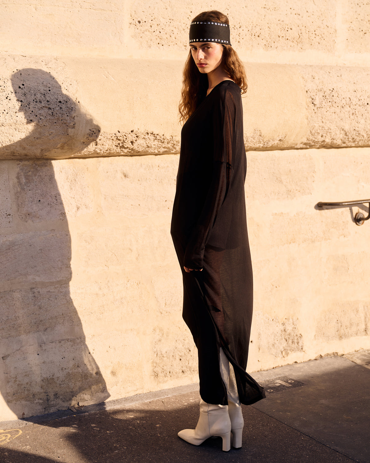 Robe Alb - Noir