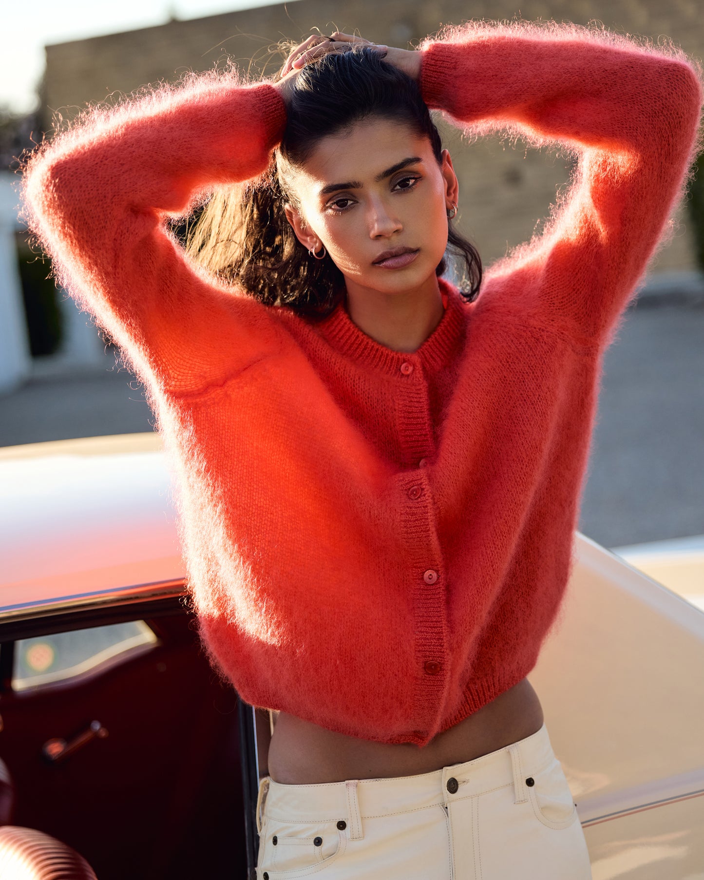 Bluff Cardigan - Coral