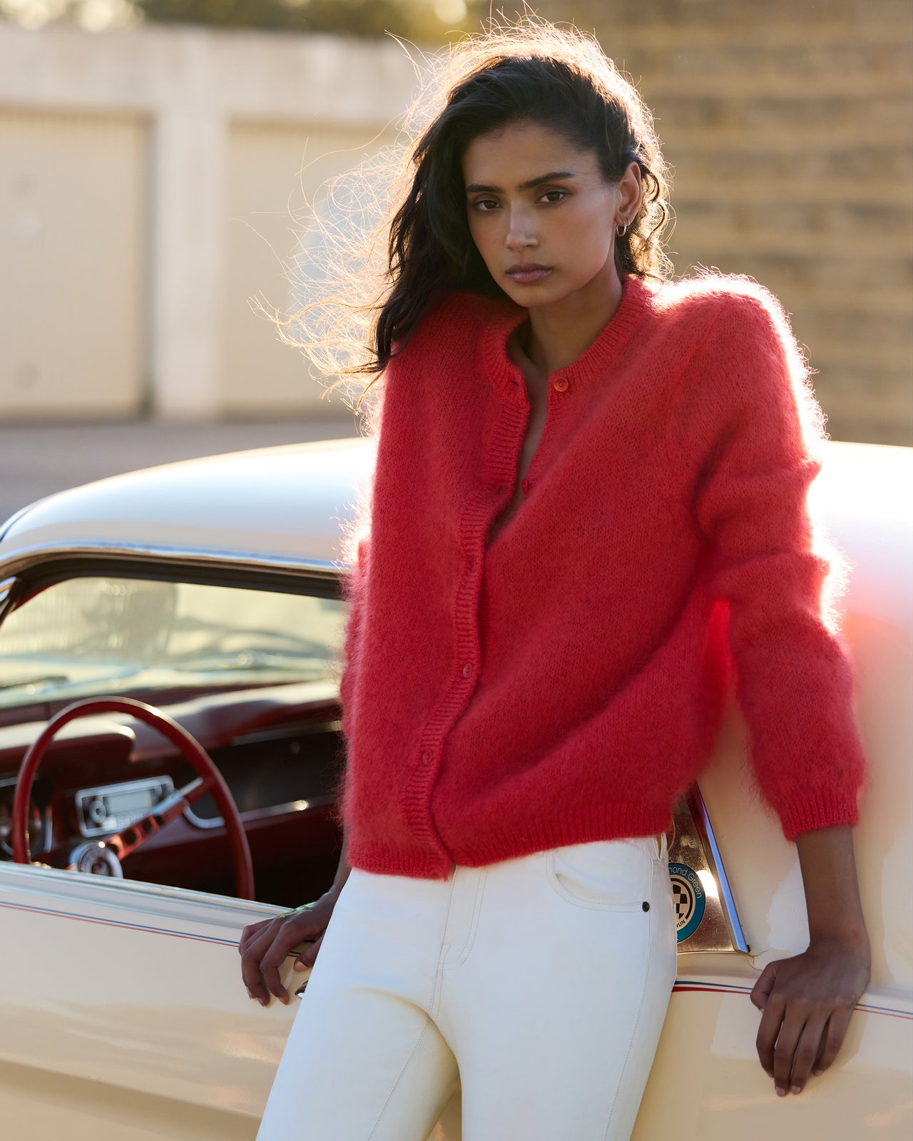 Bluff Cardigan - Coral - Image 9