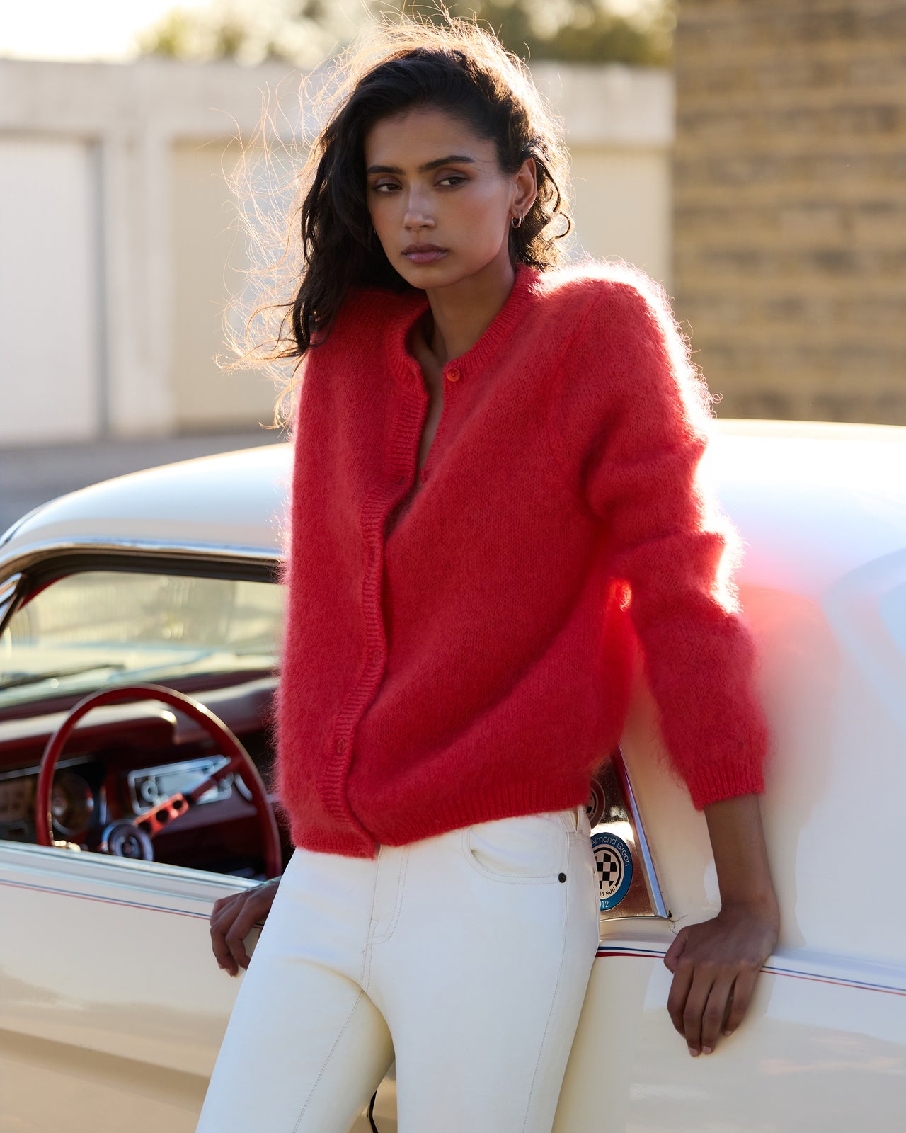 Bluff Cardigan - Coral - Image 2
