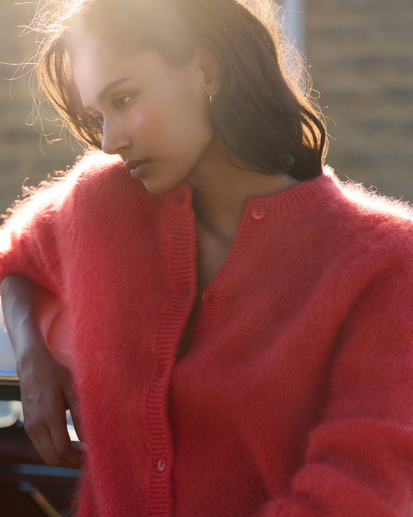 Bluff Cardigan - Coral