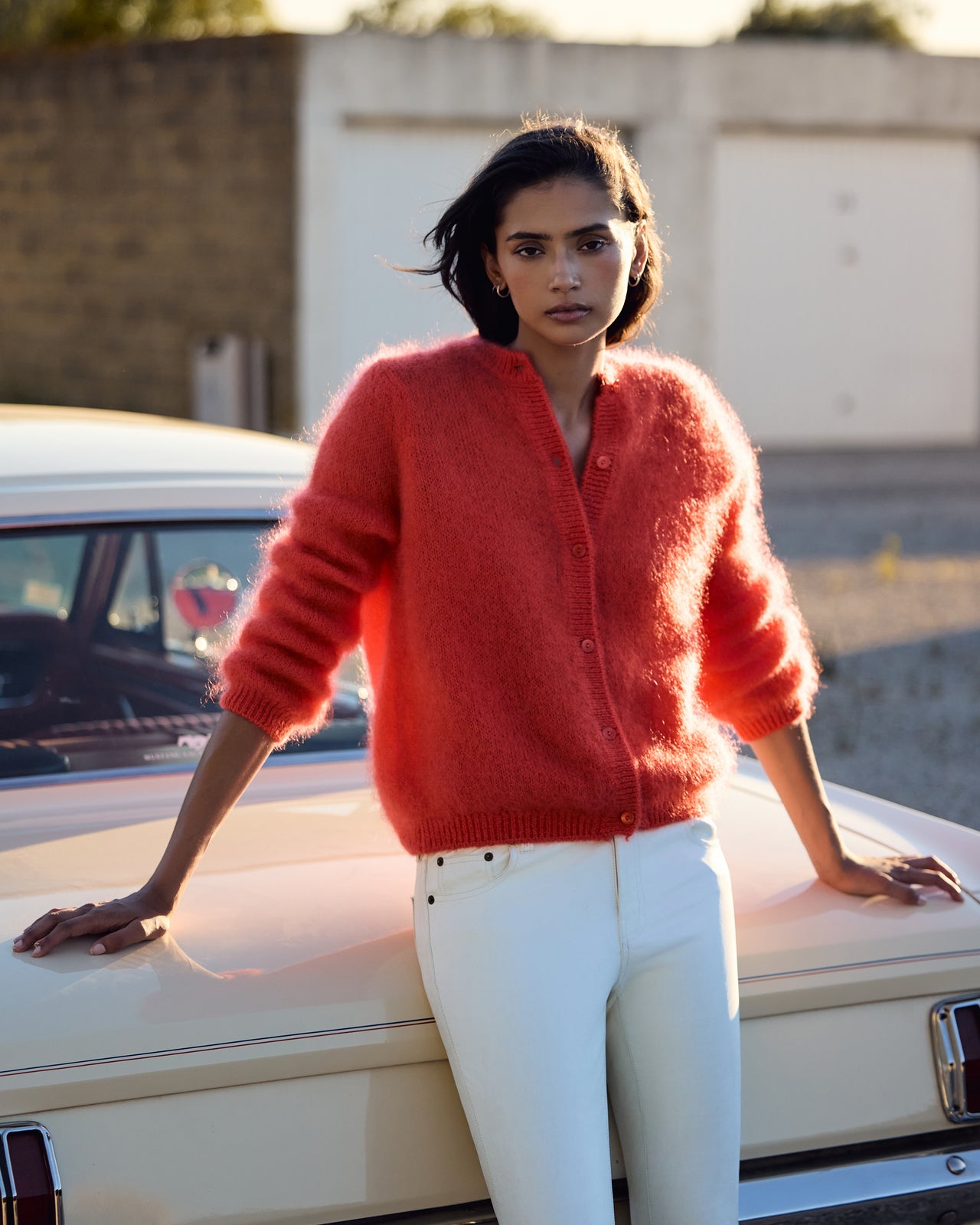 Bluff Cardigan - Coral - Image 1