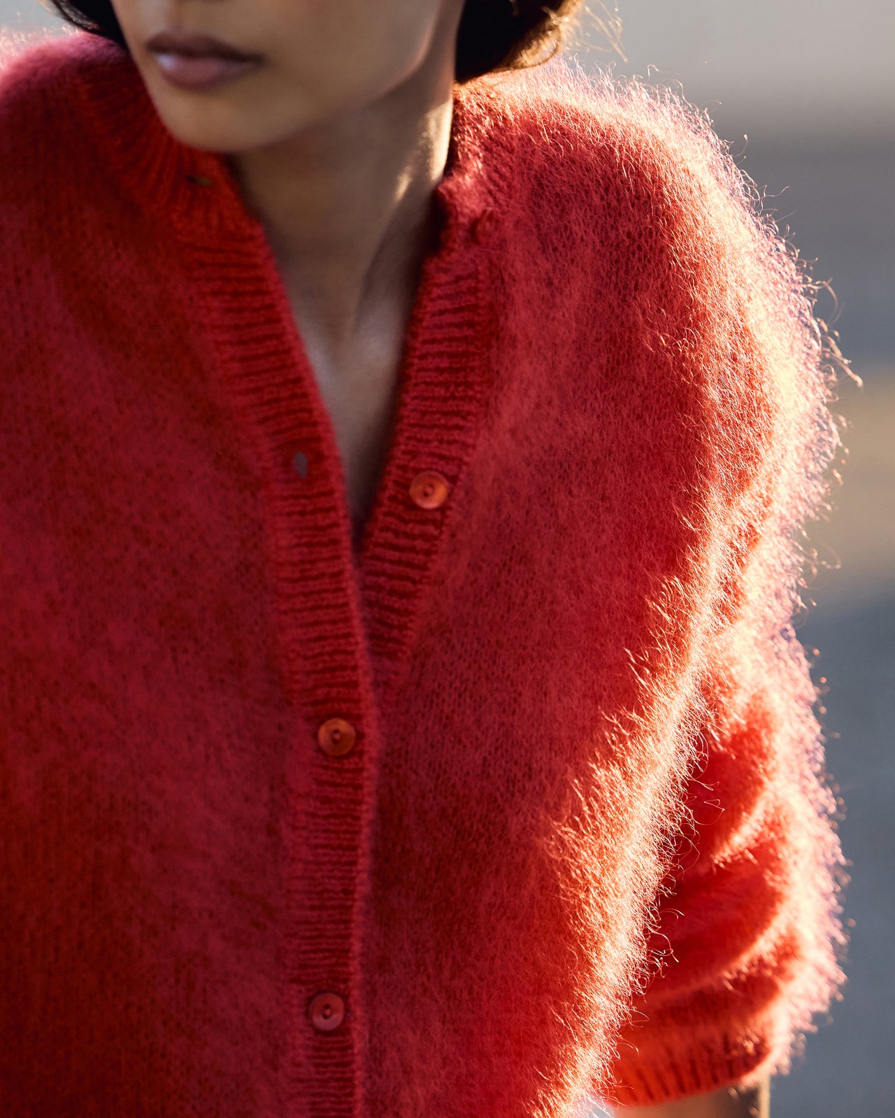 Bluff Cardigan - Coral - Image 3