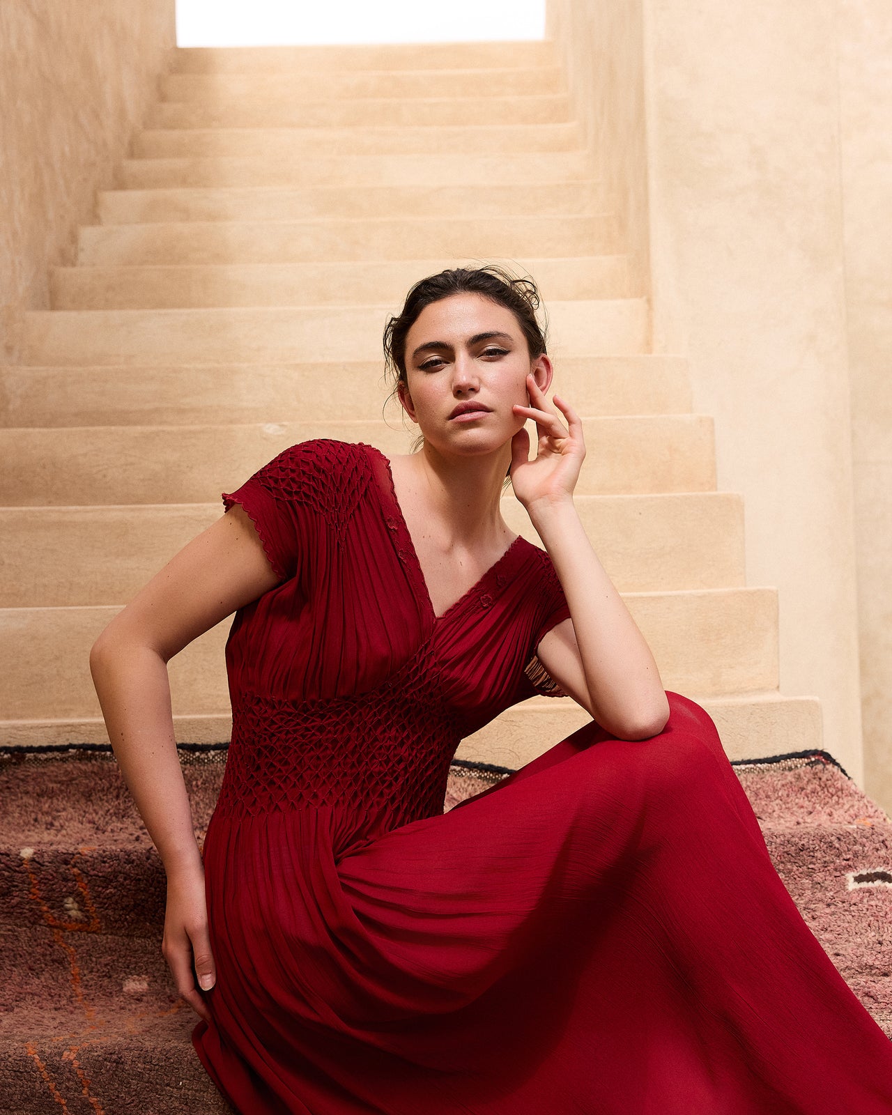 Emira Dress - Red - Image 1