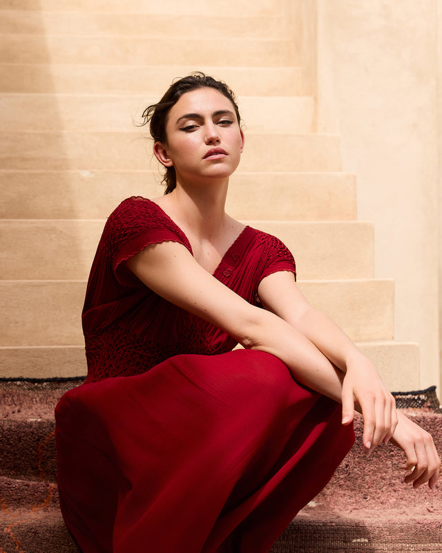 Emira Dress - Red - Image 3