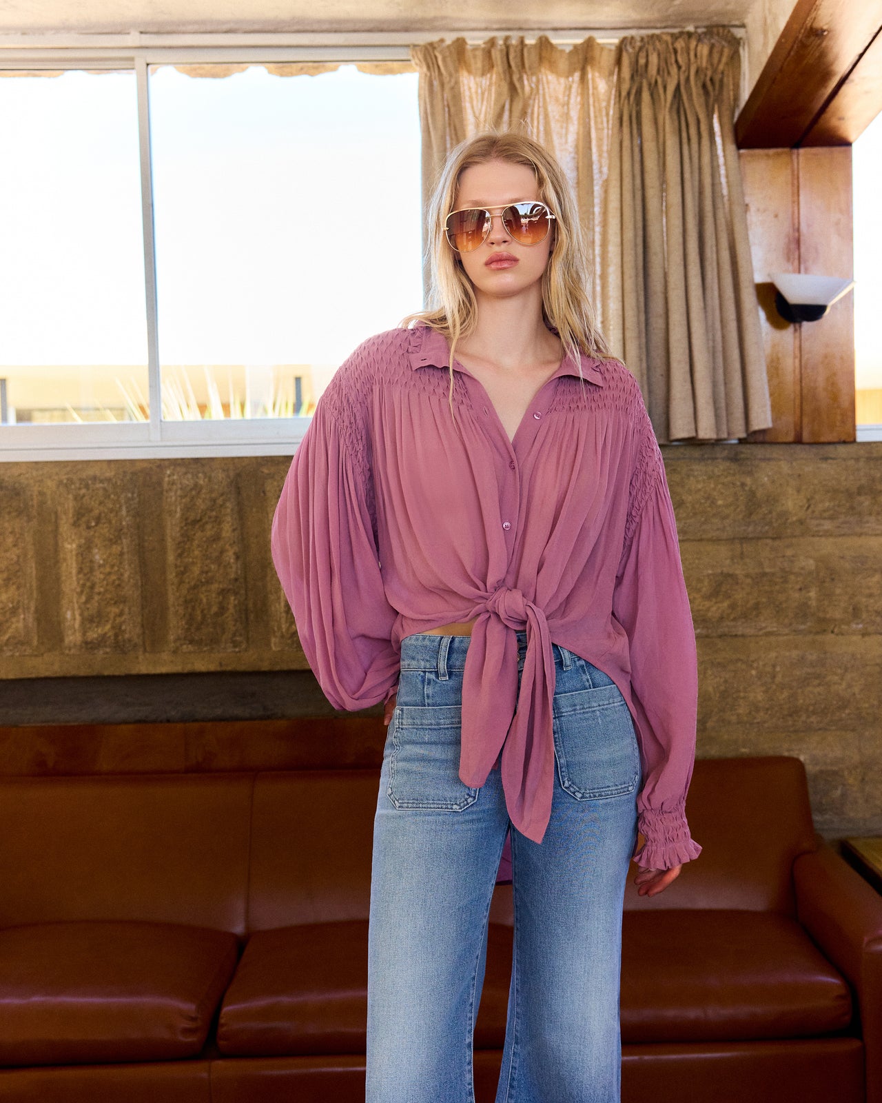 Blouse Esmeralda - Mauve - Image 3
