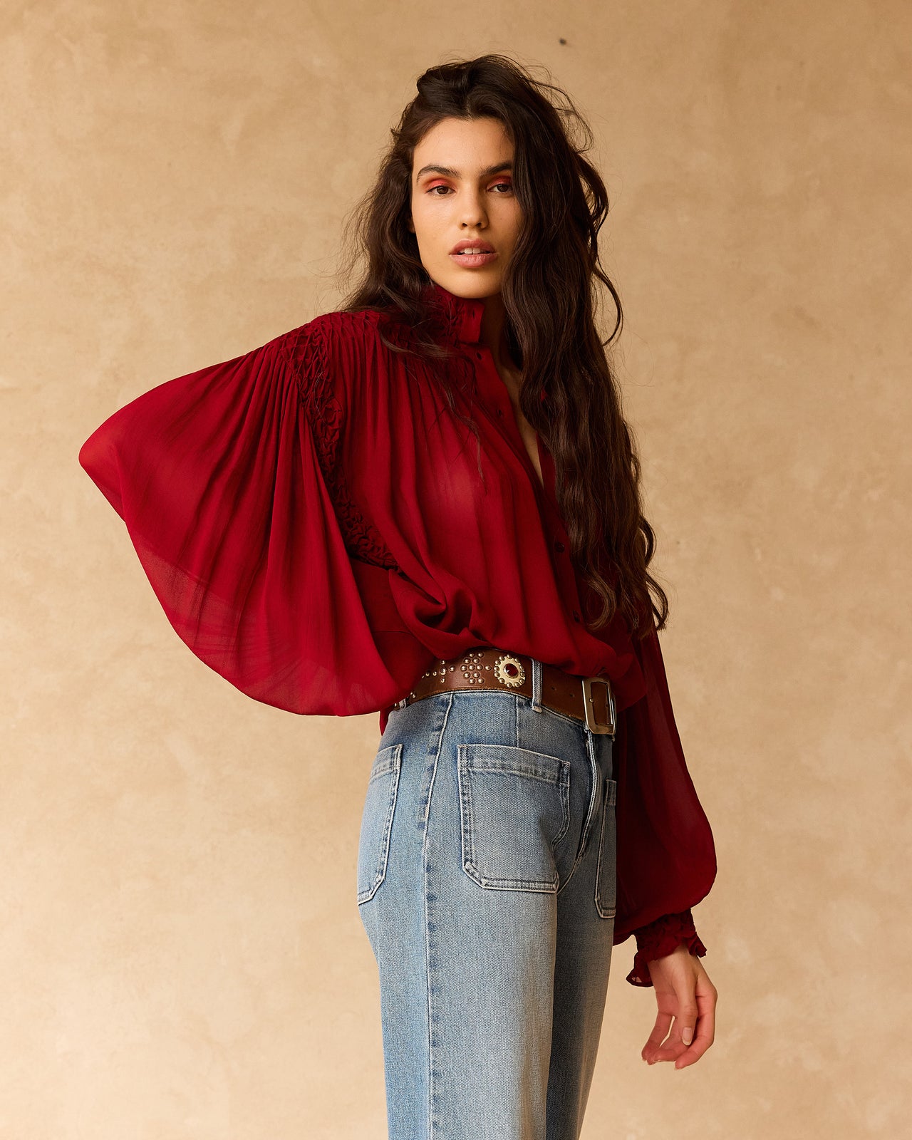 Blouse Esmeralda - Rouge - Image 6