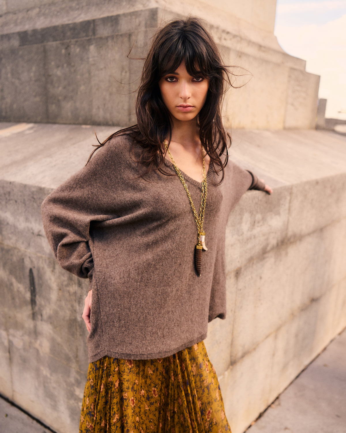 Pull Fluer - Taupe