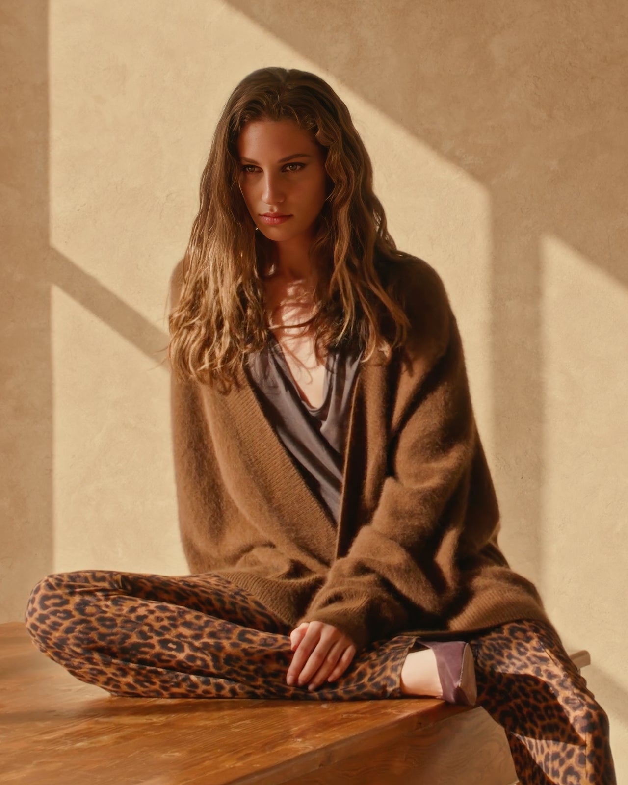 Flutter Cardigan - Brown - Image 3