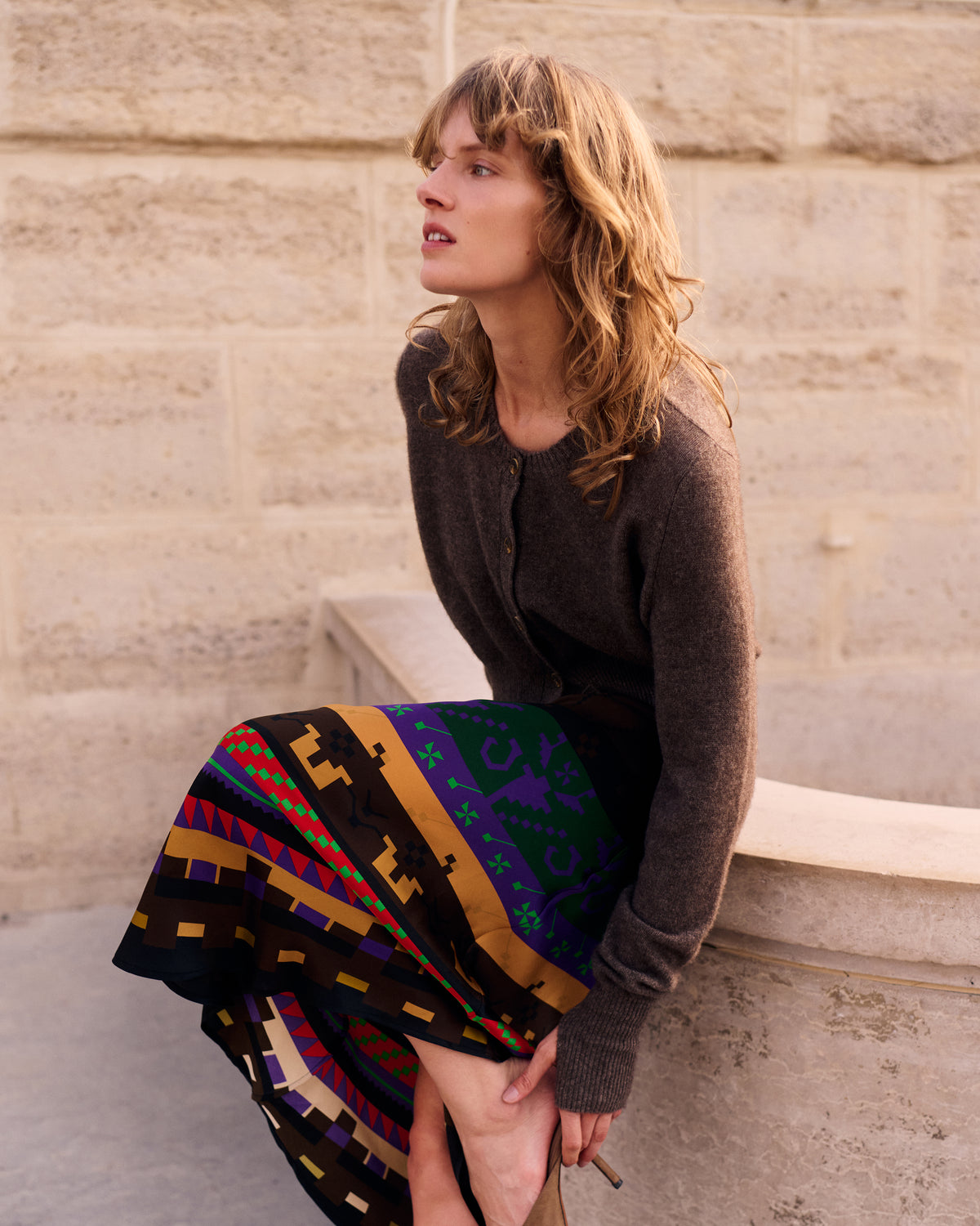 Foral Cardigan - Mole