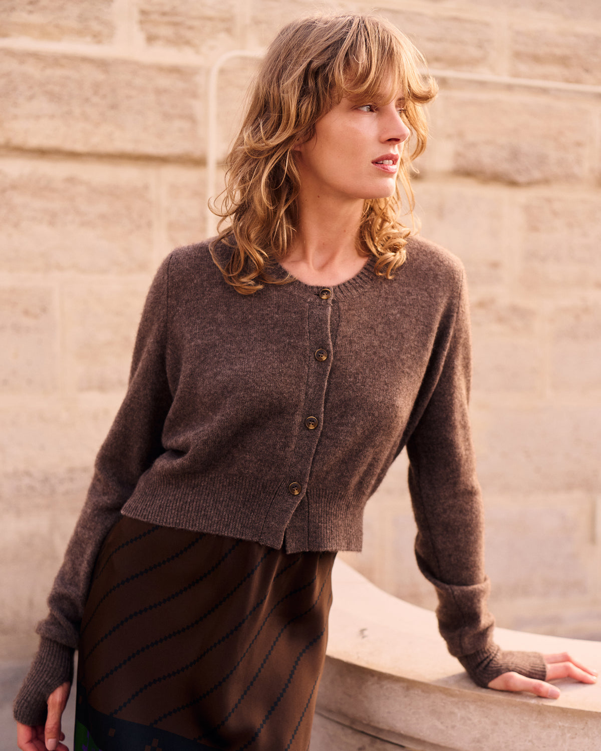 Foral Cardigan - Mole