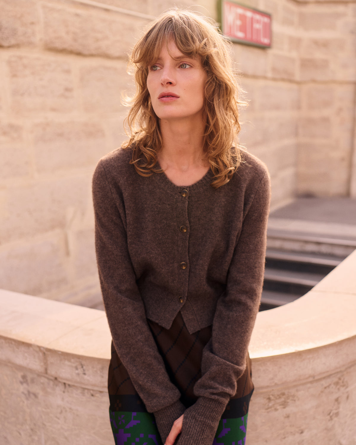Foral Cardigan - Mole