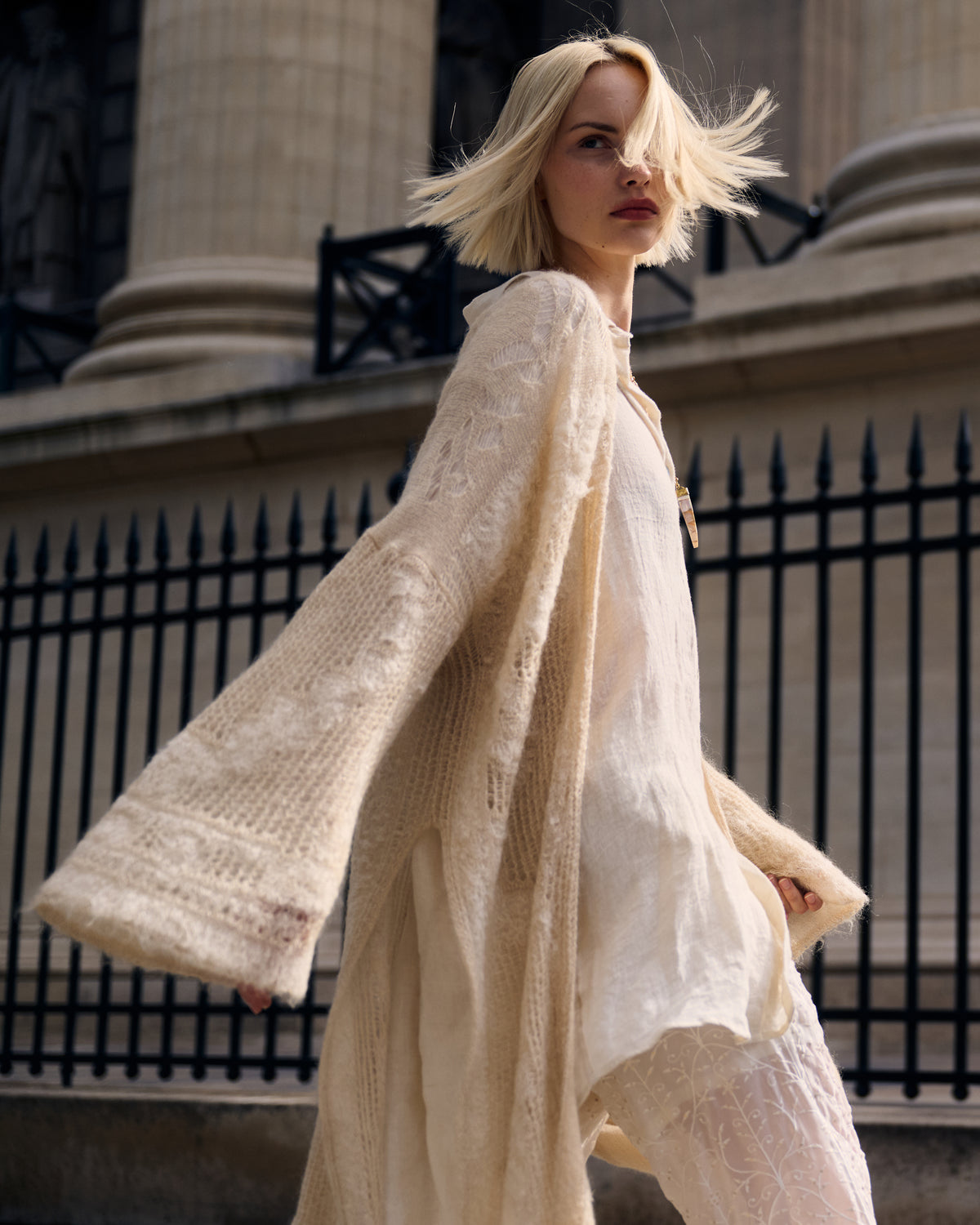 Royel Coat - Ivory - Image 8