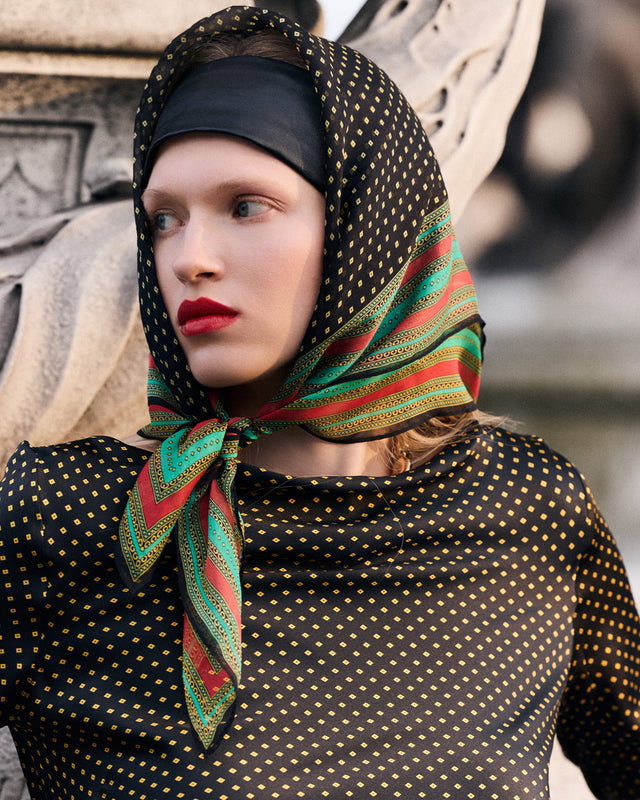 Foulard Avri - Noir - Image 2