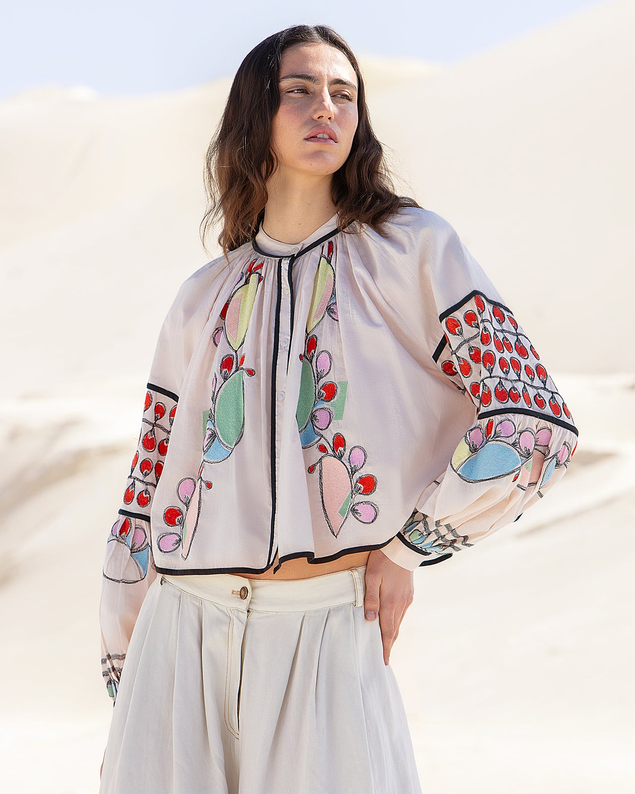 Blouse bohème Baloo - Nude - Image 5