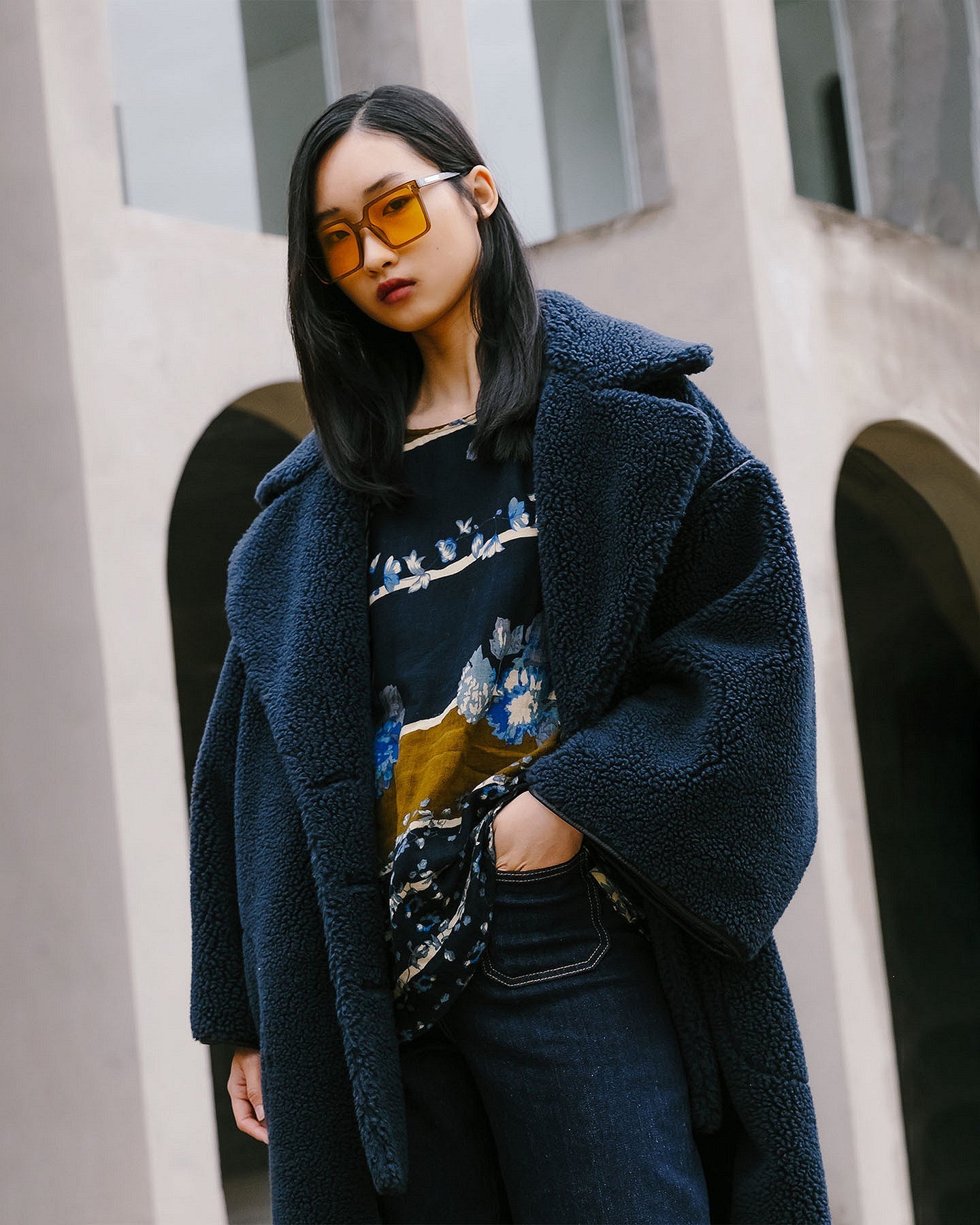 Blouse Belladona  Bleu imprimé | Mes Demoiselles Paris