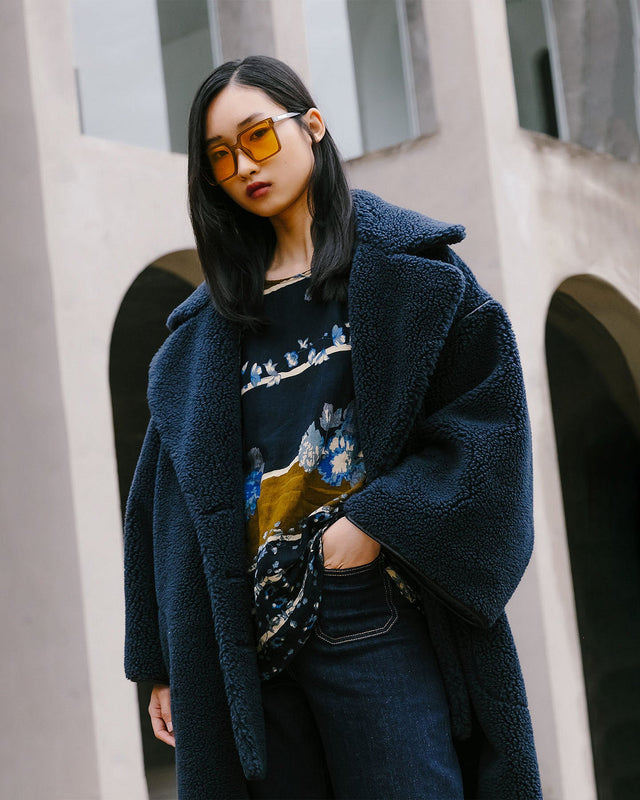 Blouse Belladona  Bleu imprimé | Mes Demoiselles Paris - Image 1