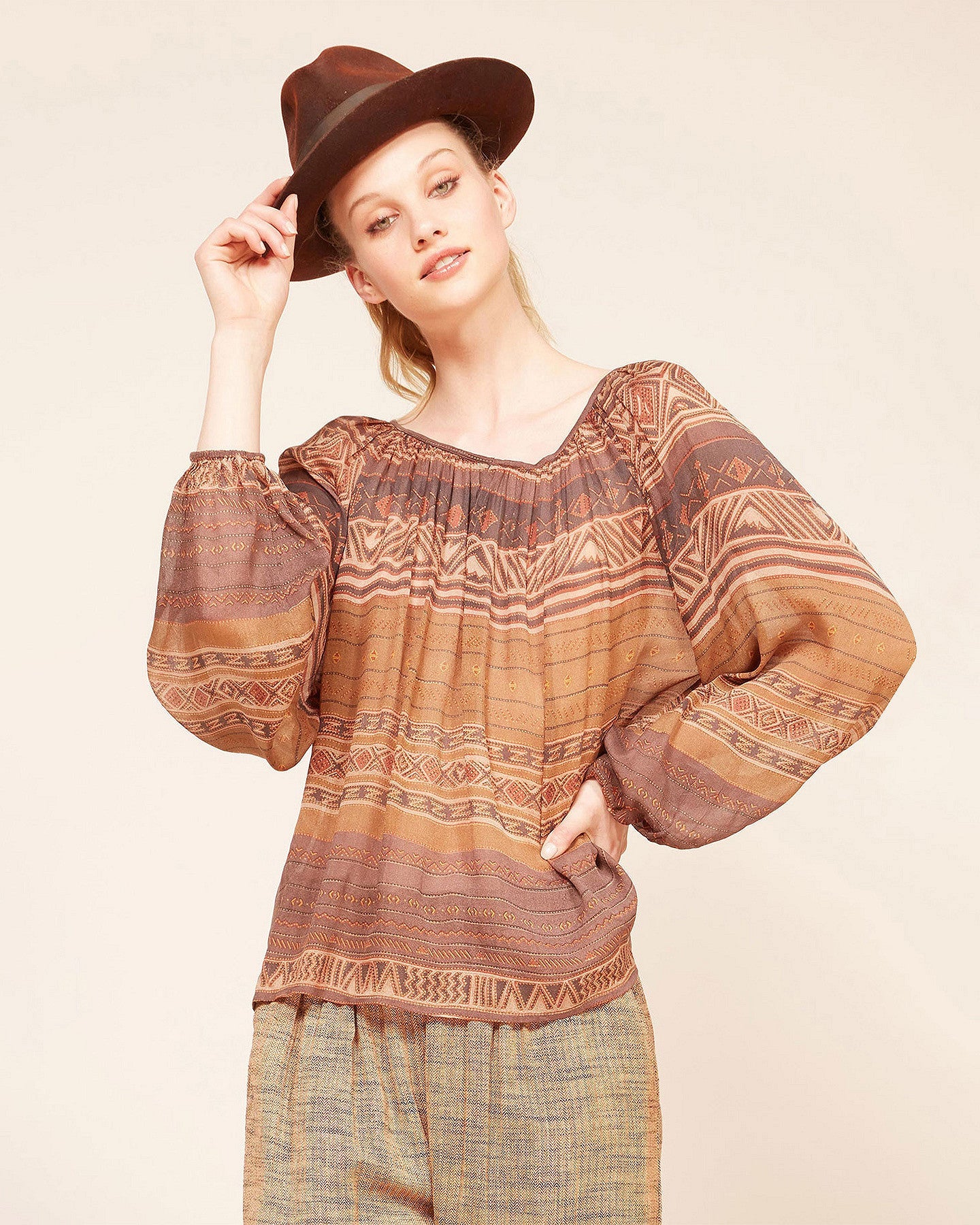Blouse Cecilia  Imprimé parme | Mes Demoiselles Paris