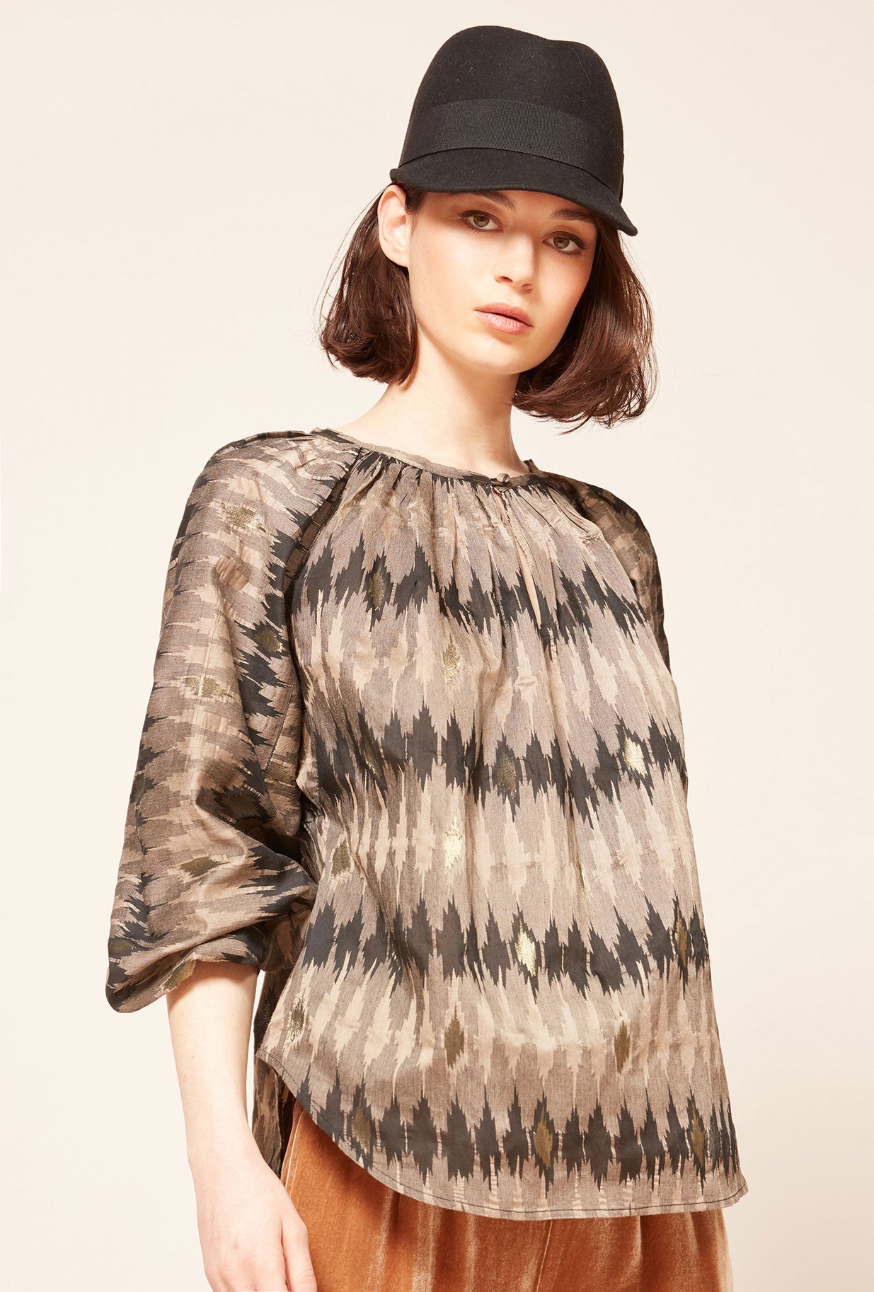 Blouse Jember  Imprimé gris | Mes Demoiselles Paris