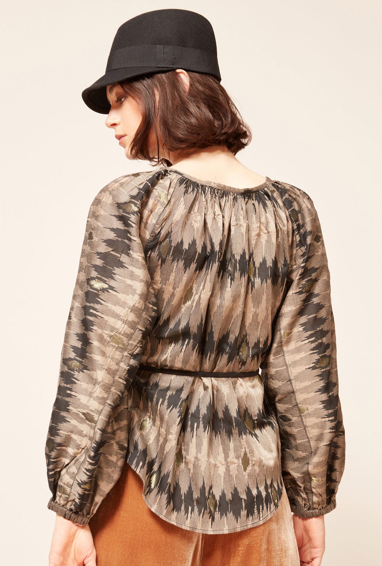 Blouse Jember  Imprimé gris | Mes Demoiselles Paris - Image 3