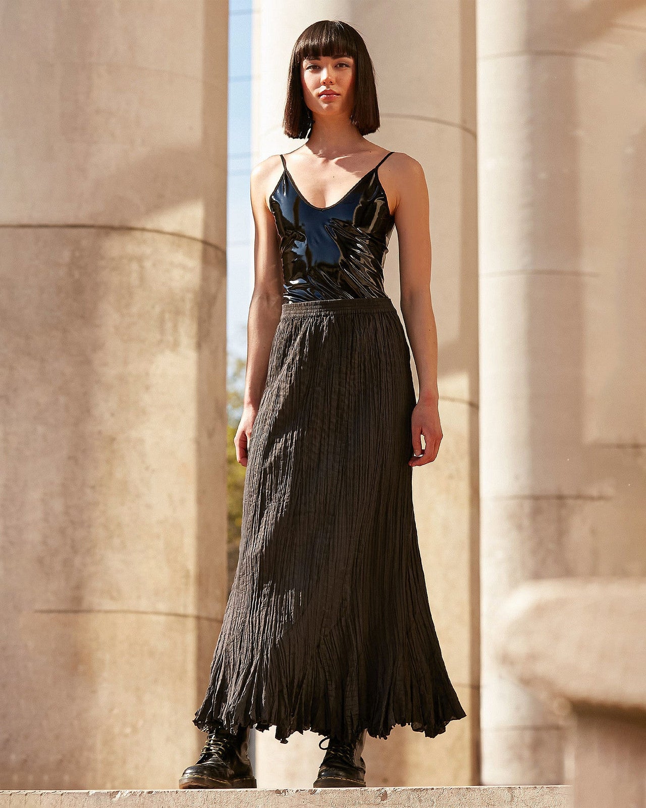 Body T - Birds - Noir : Body couture près du corps à fines bretelles, très confortable Mes Demoiselles - Image 4