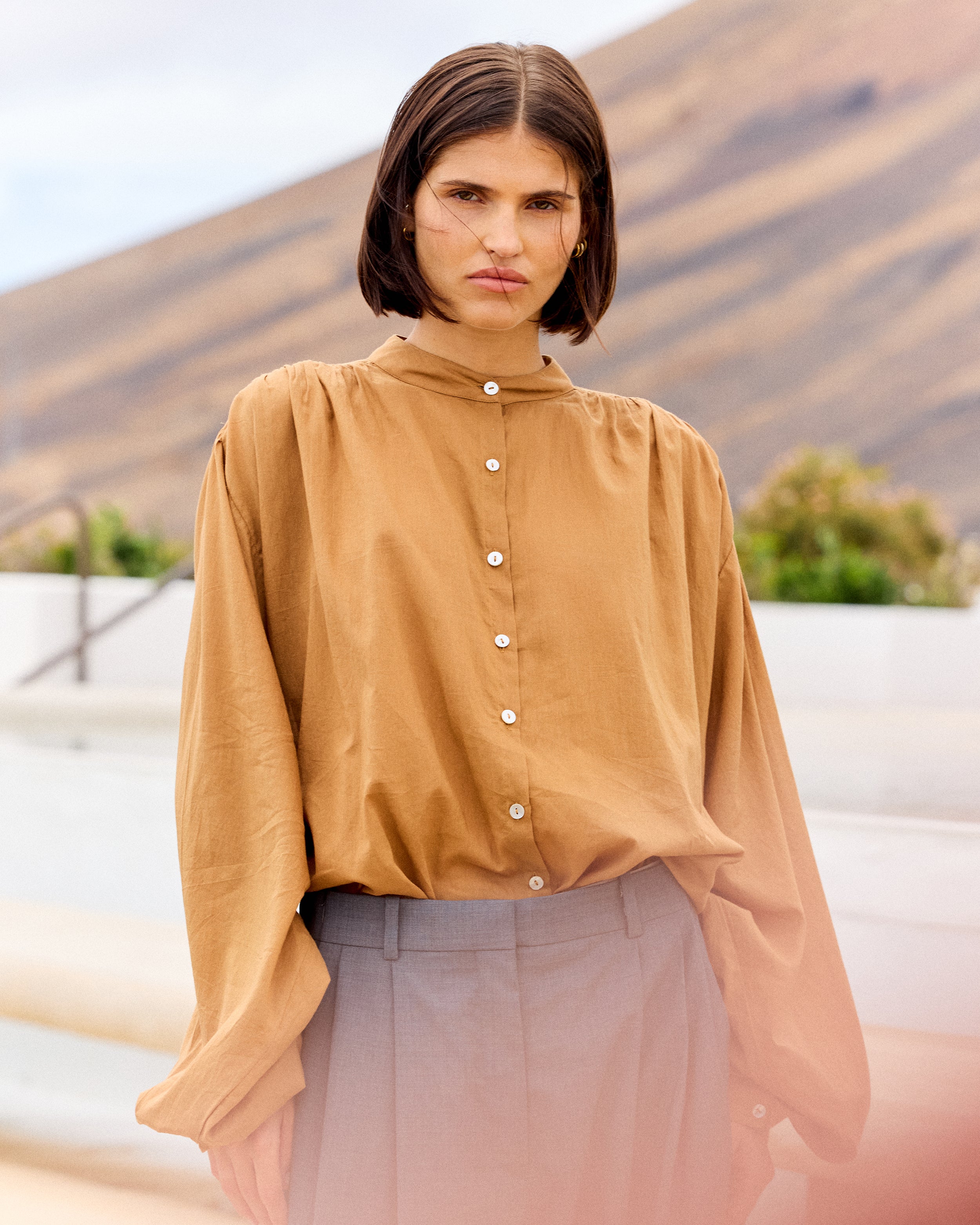 Celeste Caramel Shirt | Mes Demoiselles – Mes Demoiselles Paris