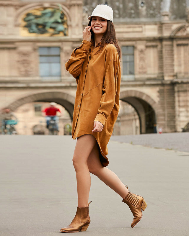 Chemise Capra  Camel | Mes Demoiselles Paris - Image 2