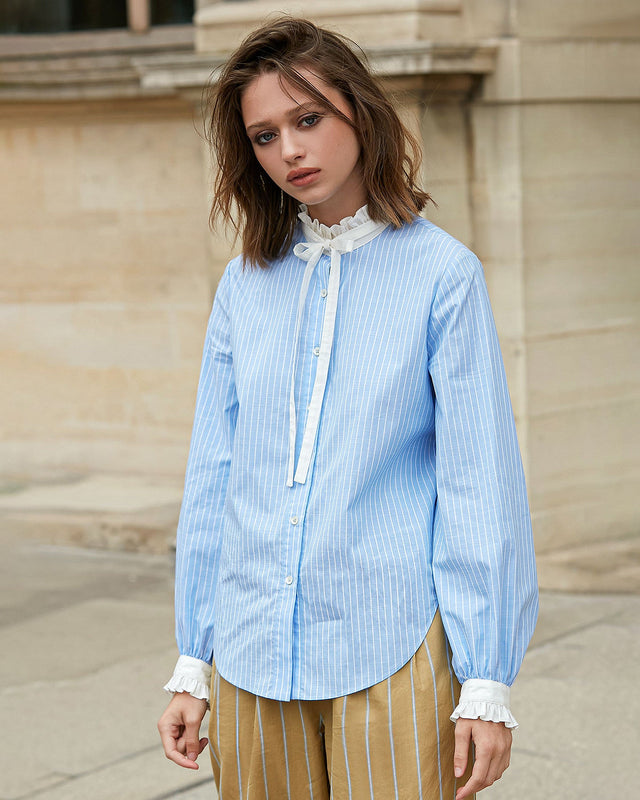 Chemise Christofle  Rayé bleu | Mes Demoiselles Paris - Image 1