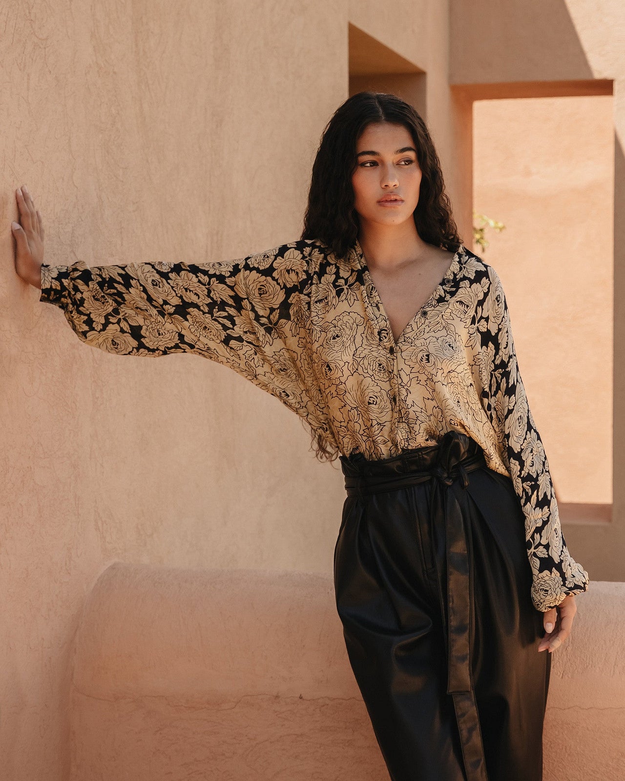 Chemise Rose folia  Noir | Mes Demoiselles Paris - Image 3