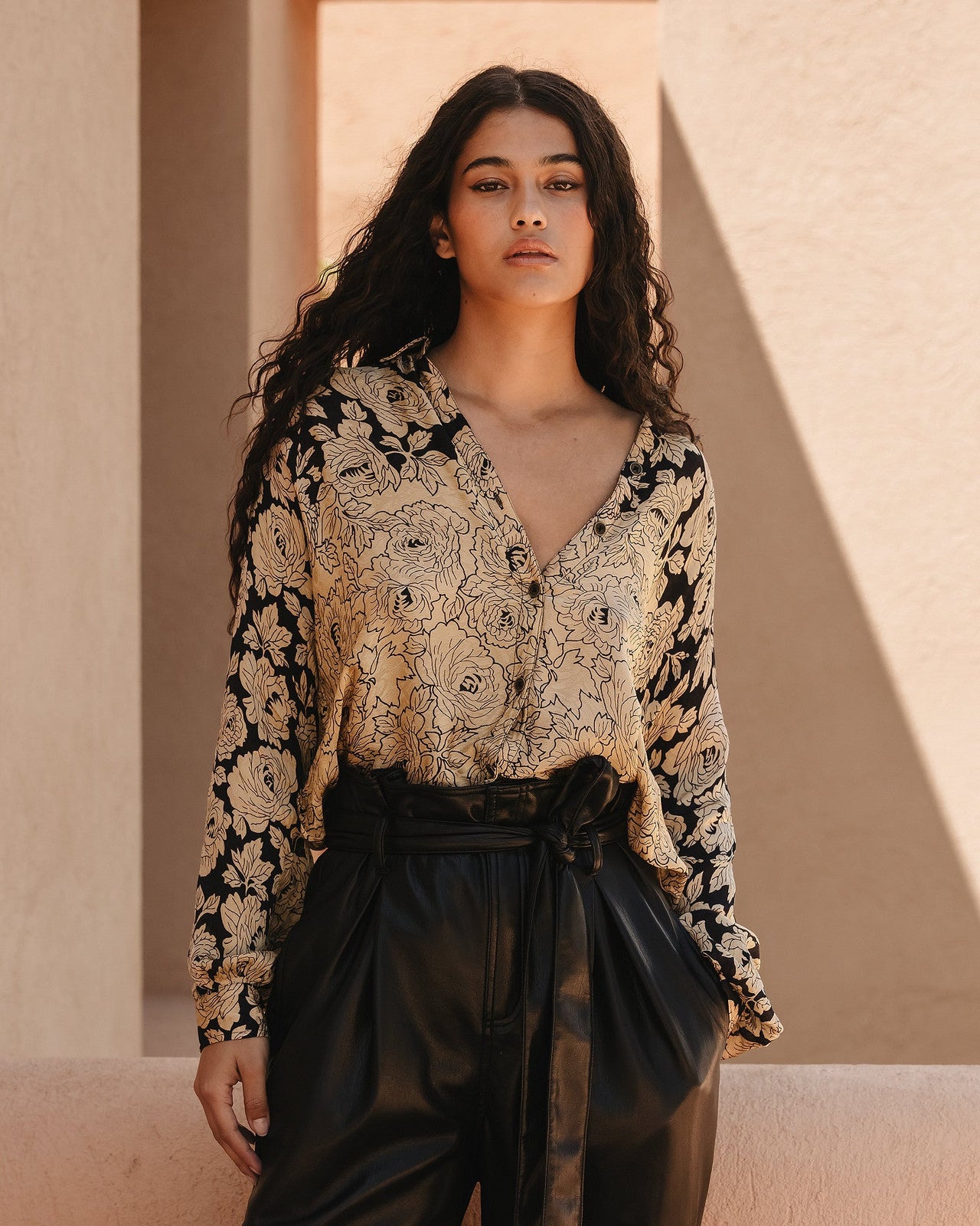 Chemise Rose folia  Noir | Mes Demoiselles Paris - Image 1