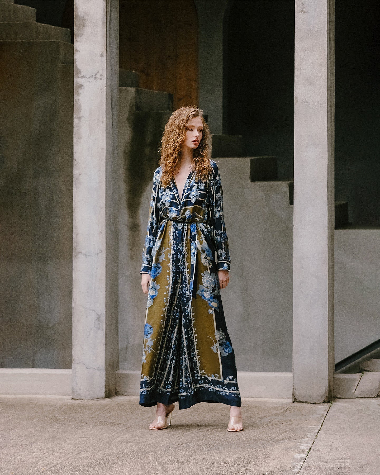 Combinaison Buddleja  Bleu imprimé | Mes Demoiselles Paris