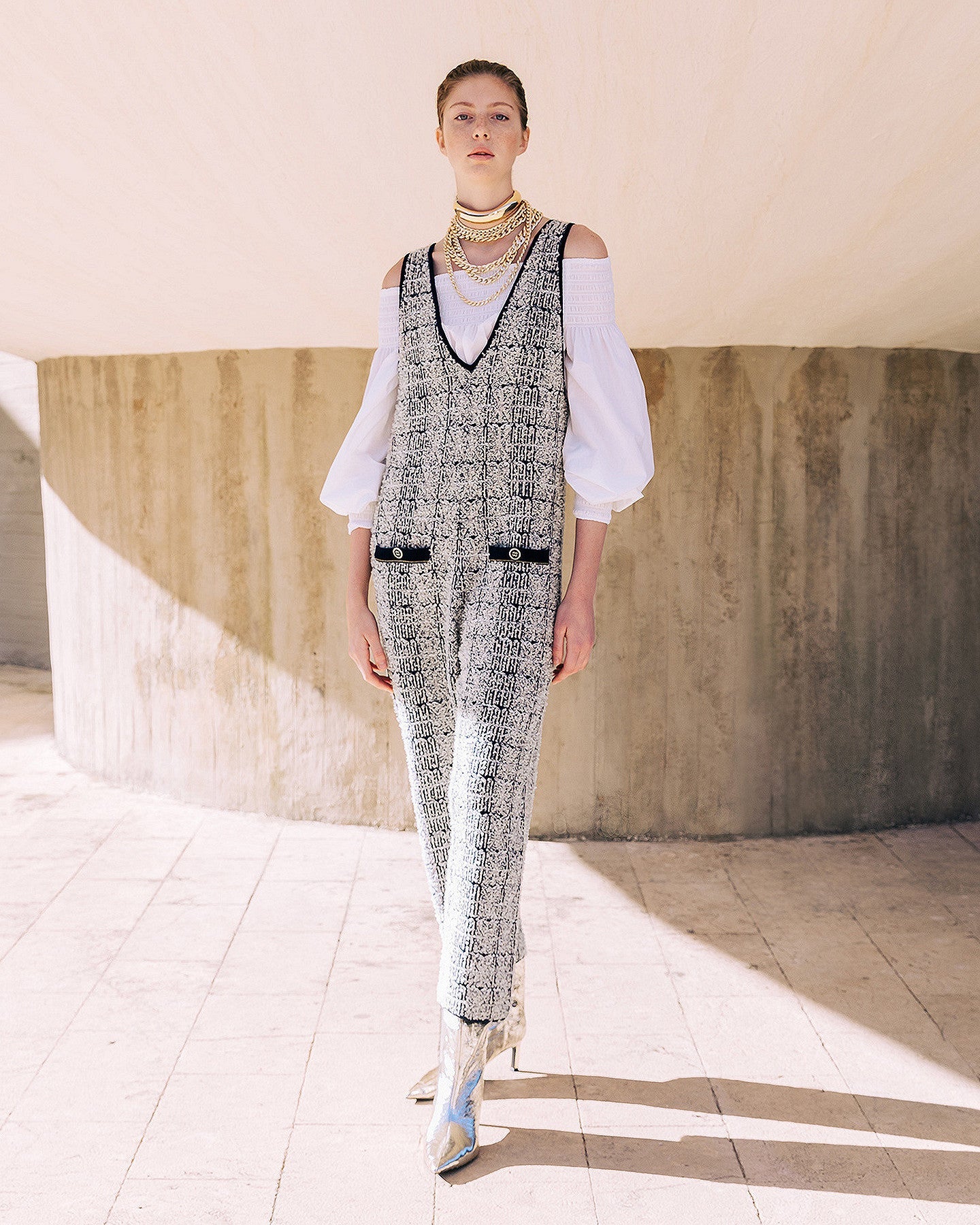 Combinaison Caho  Navy / Ecru | Mes Demoiselles Paris