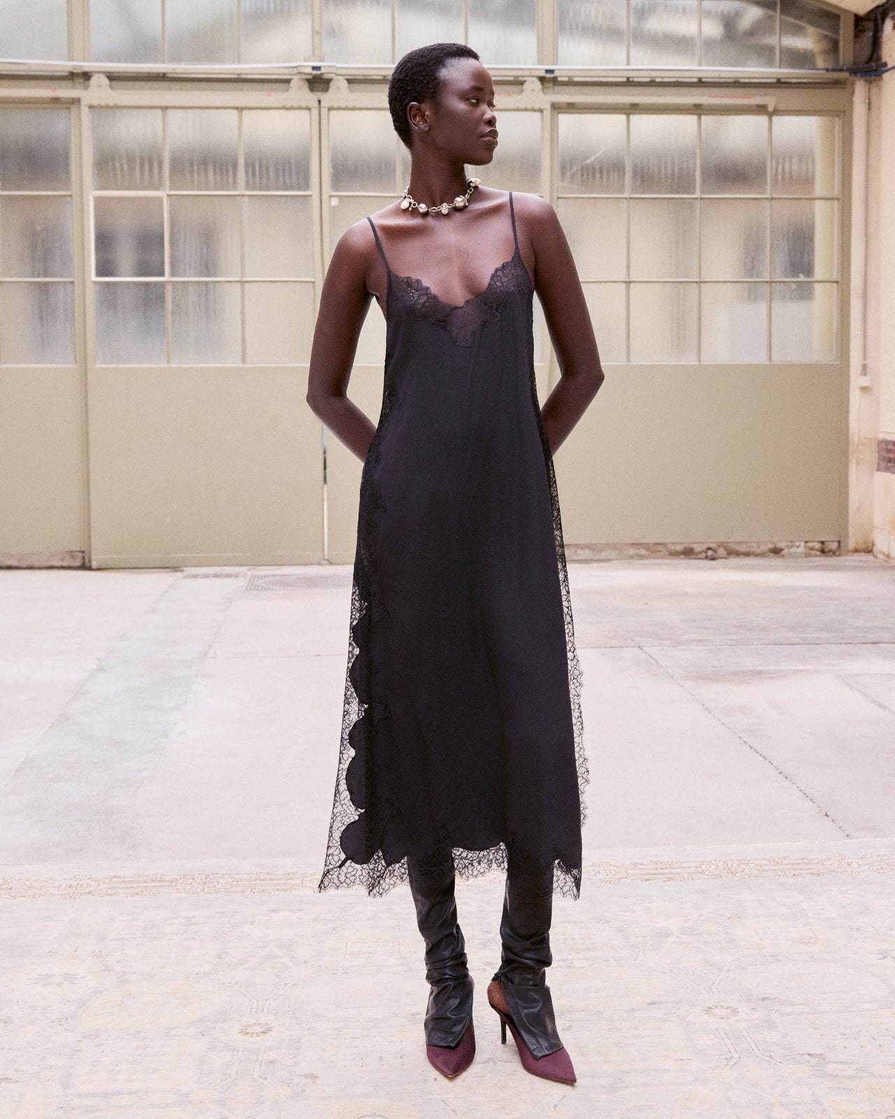 charcoal silk dress Wow The Guests Satin Maxi Dress Charcoal Size M from Hello Molly