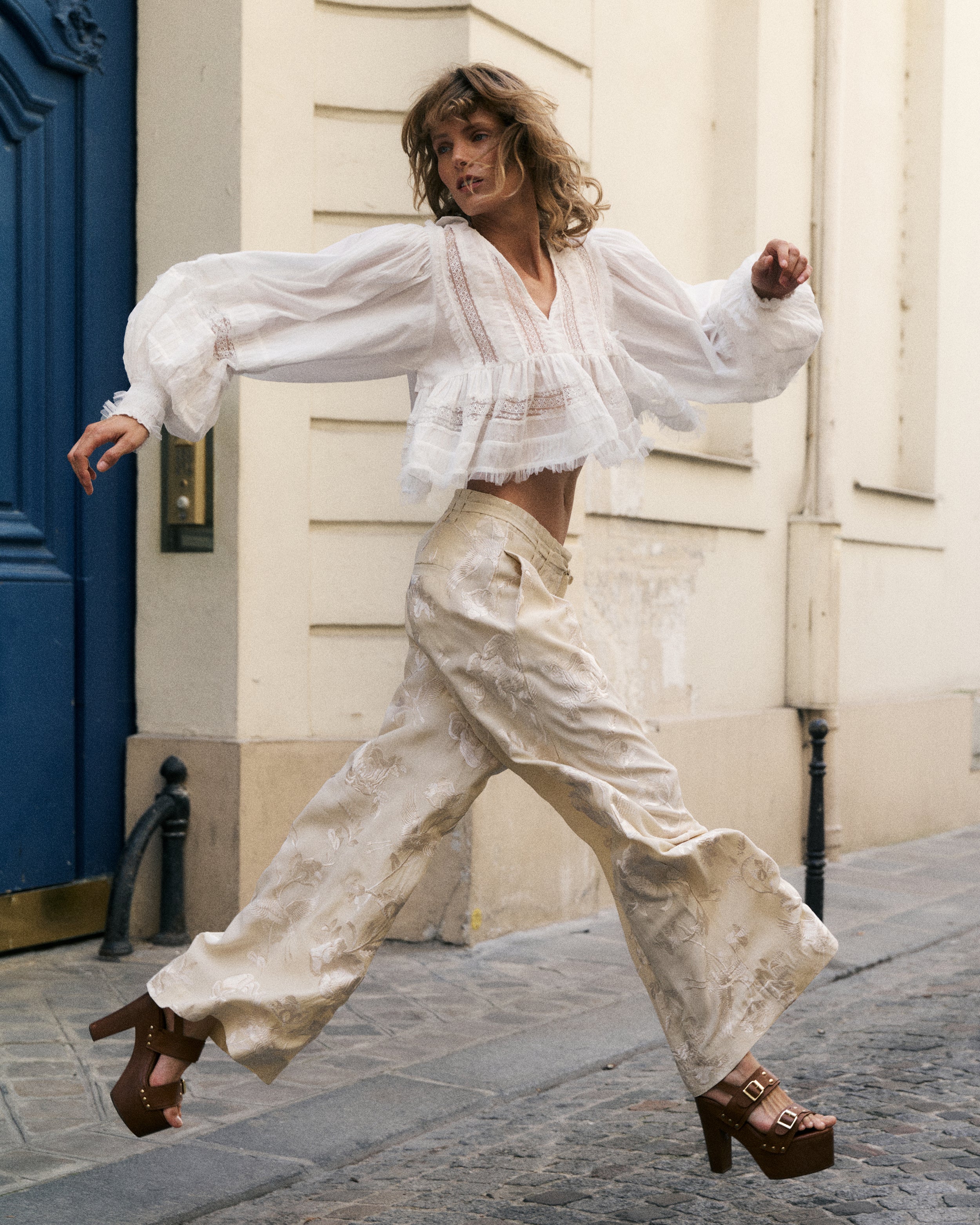 Pantalon Fully Écru | Mes Demoiselles – Mes Demoiselles Paris