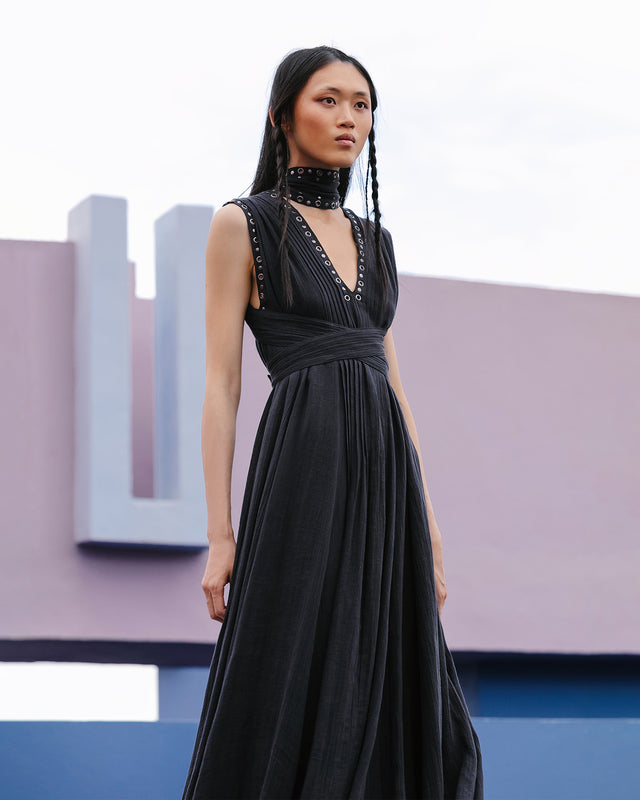 Robe Galla - Noir - Image 2