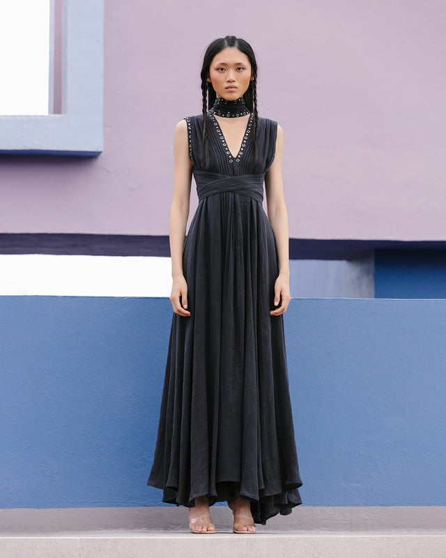 Robe Galla - Noir - Image 3