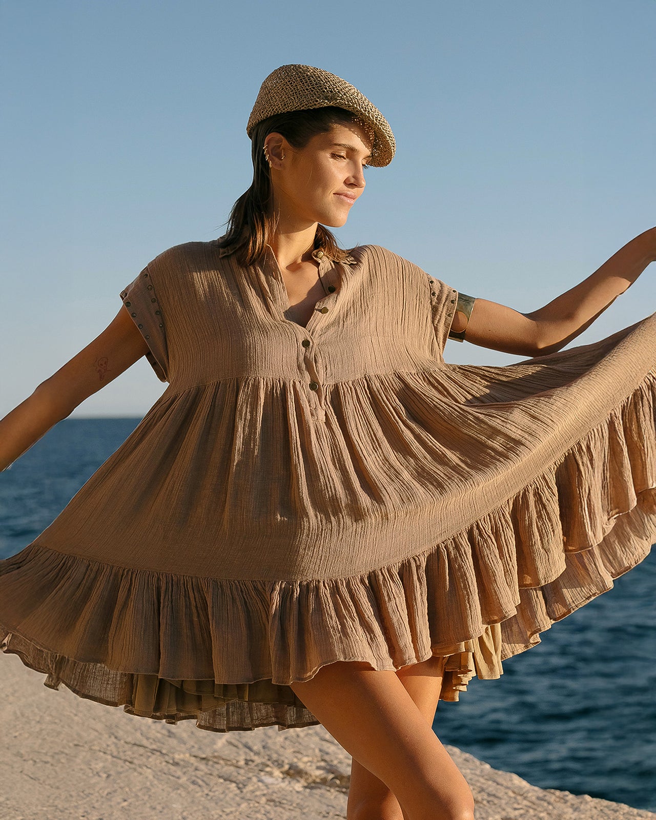 Girl's Dress - Sand - Image 6