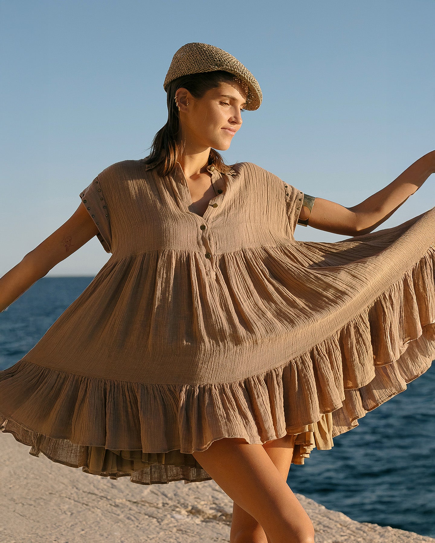 Girl's Dress - Sand
