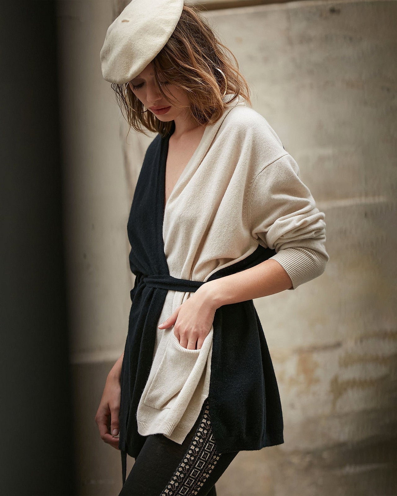 Gilet Montana  Noir écru | Mes Demoiselles Paris - Image 3