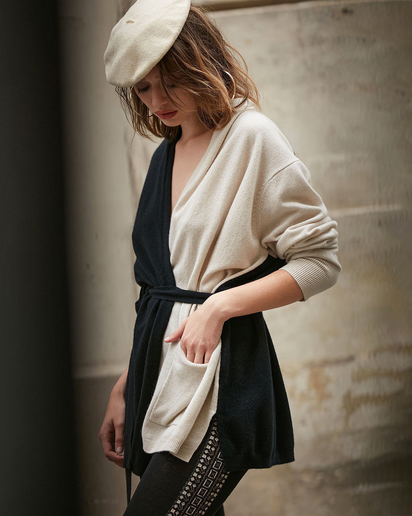 Gilet Montana  Noir écru | Mes Demoiselles Paris