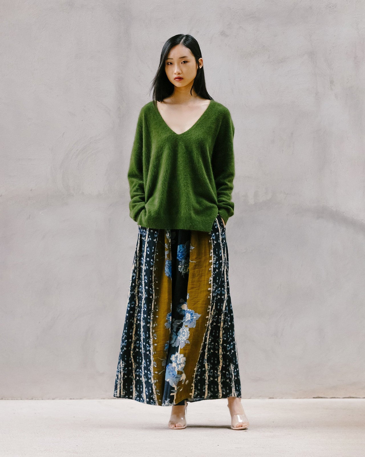 Jupe Begonia  Bleu imprimé | Mes Demoiselles Paris - Image 1