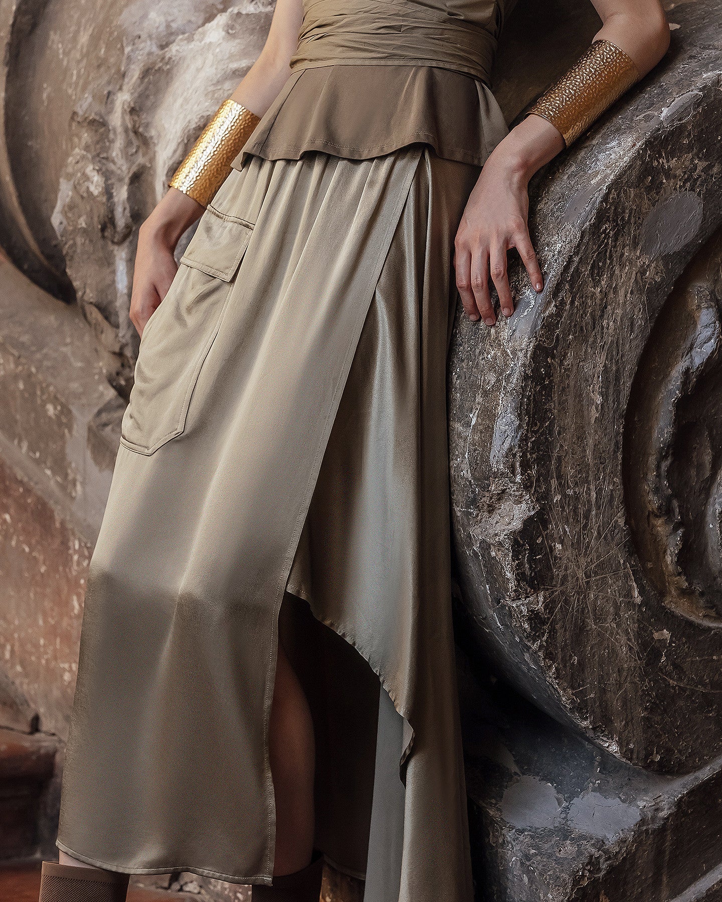 Jupe Soline  Kaki | Mes Demoiselles Paris