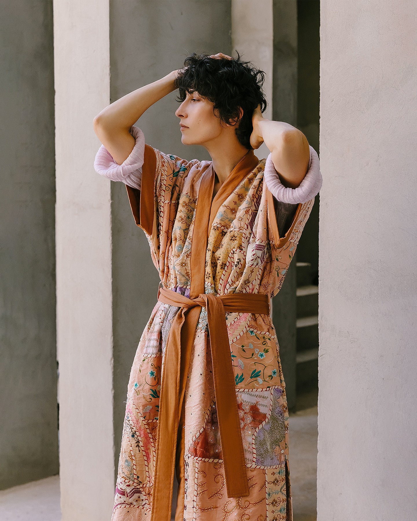 Kimono New anahata  Imprimé rose | Mes Demoiselles Paris