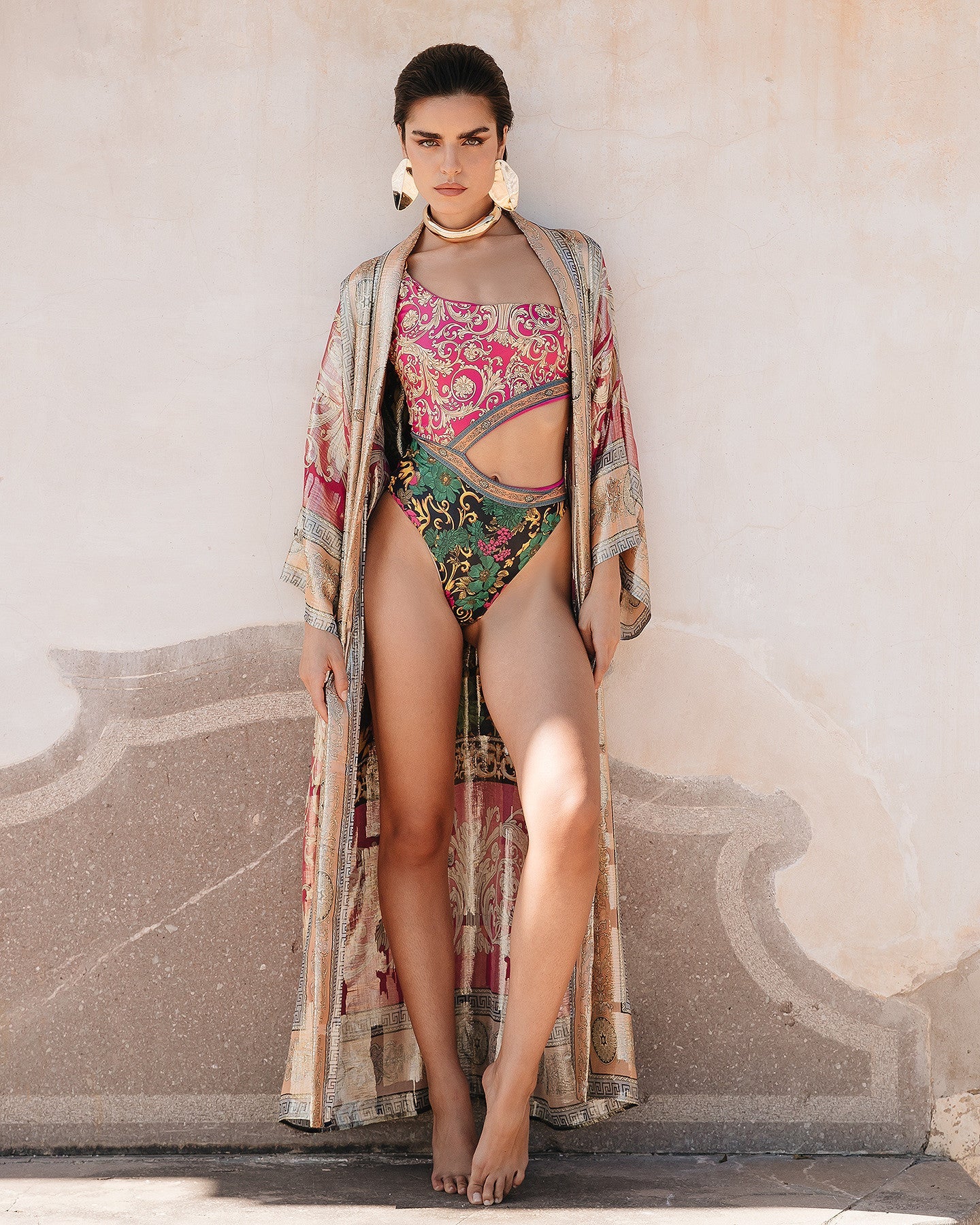 Kimono Reggio  Imprimé Rose | Mes Demoiselles Paris