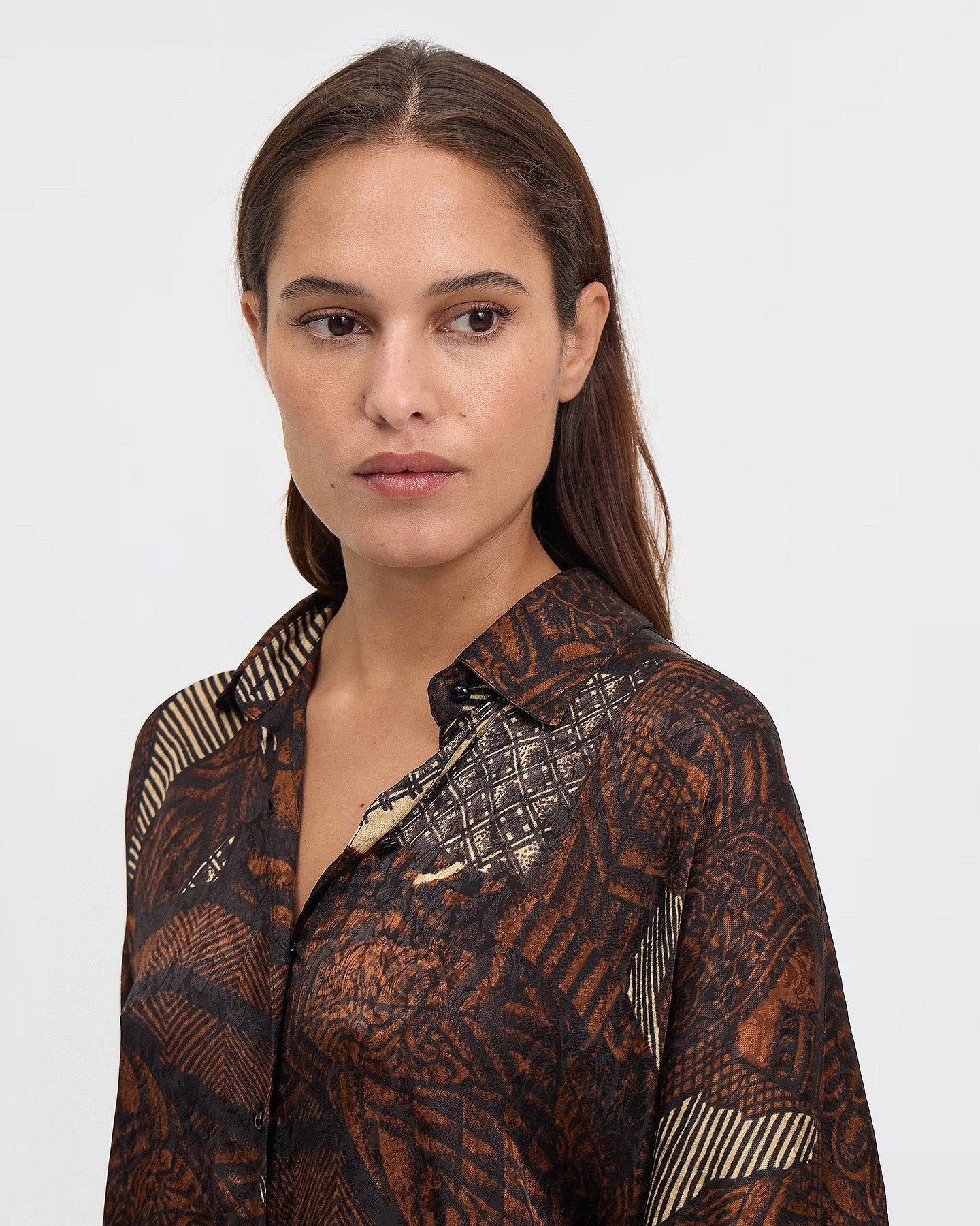 LA CHEMISE ABYSS IMPRIMÉ MARRON | MES DEMOISELLES PARIS