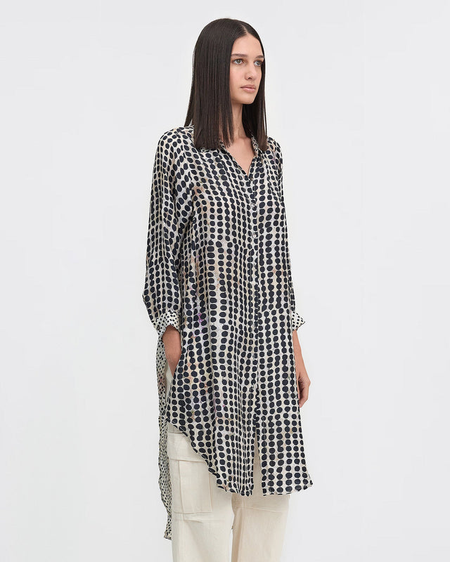 LA CHEMISE DINYA IMPRIMÉ BEIGE | MES DEMOISELLES PARIS - Image 2