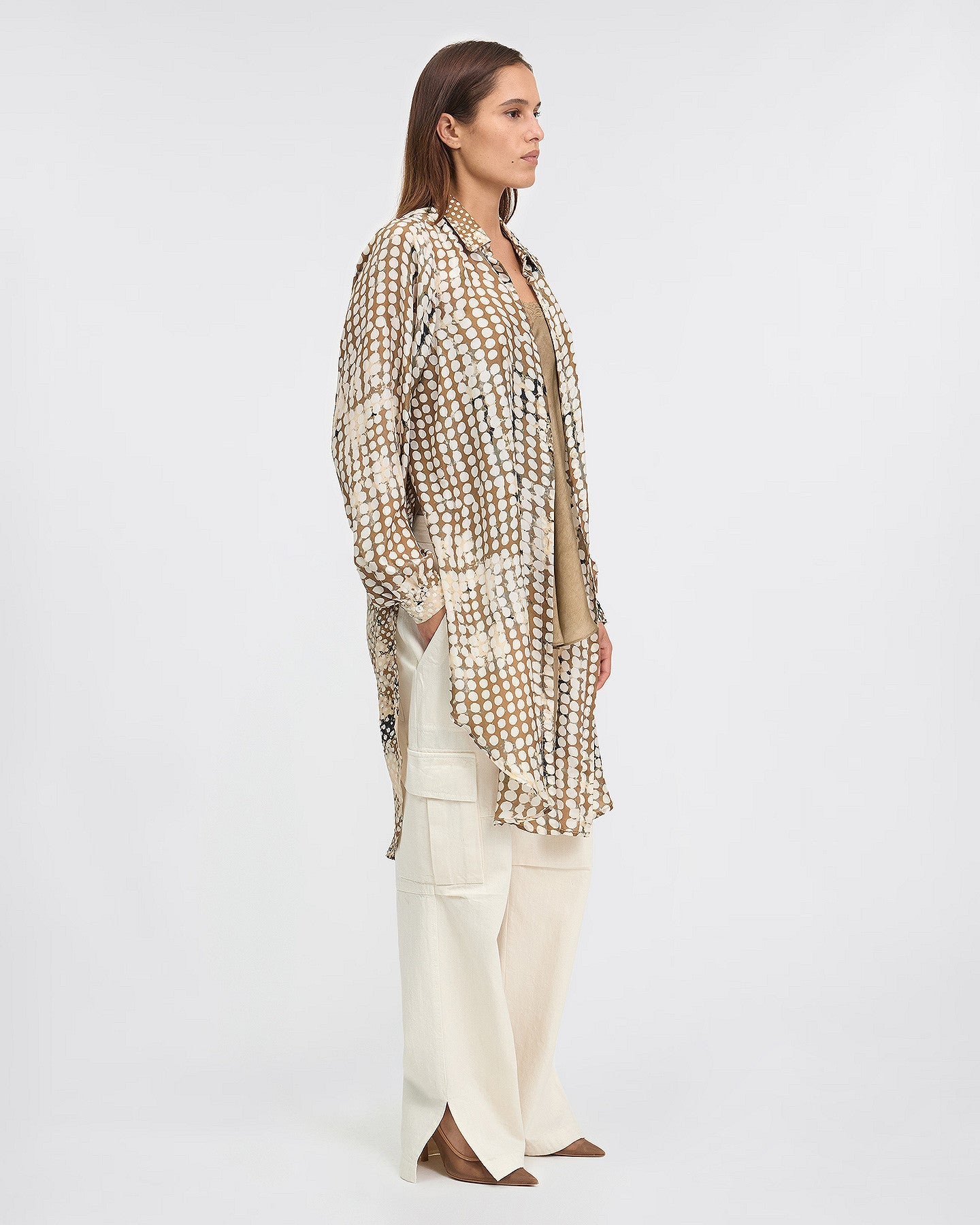 LA CHEMISE DINYA IMPRIMÉ NOIR BEIGE | MES DEMOISELLES PARIS