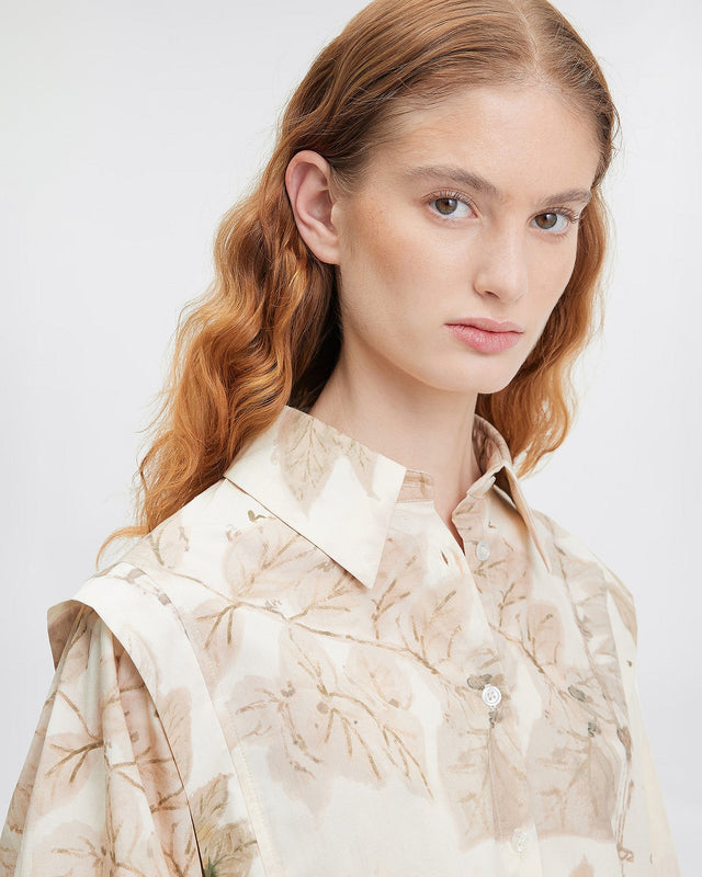 Chemise Tuzi - Beige : Chemise fleurie rose aux jolies manches Mes Demoiselles - Image 3